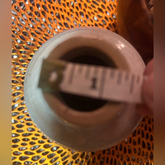 Studio pottery bud vase cream and tan 4.5” - Picture 9 of 14